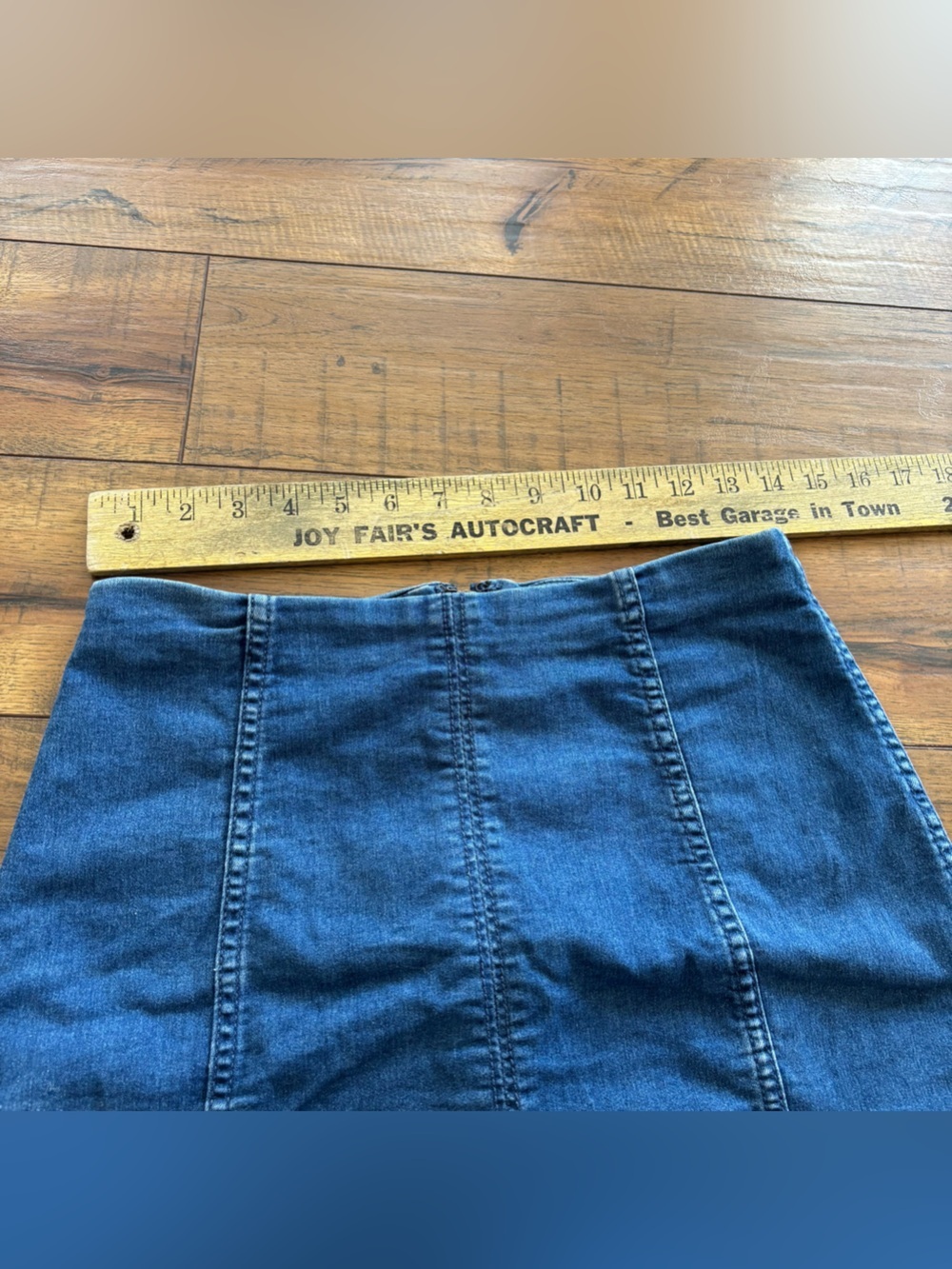 Free People Dark Blue Denim Mini Skirt Women’s Size 10 - Picture 6 of 7
